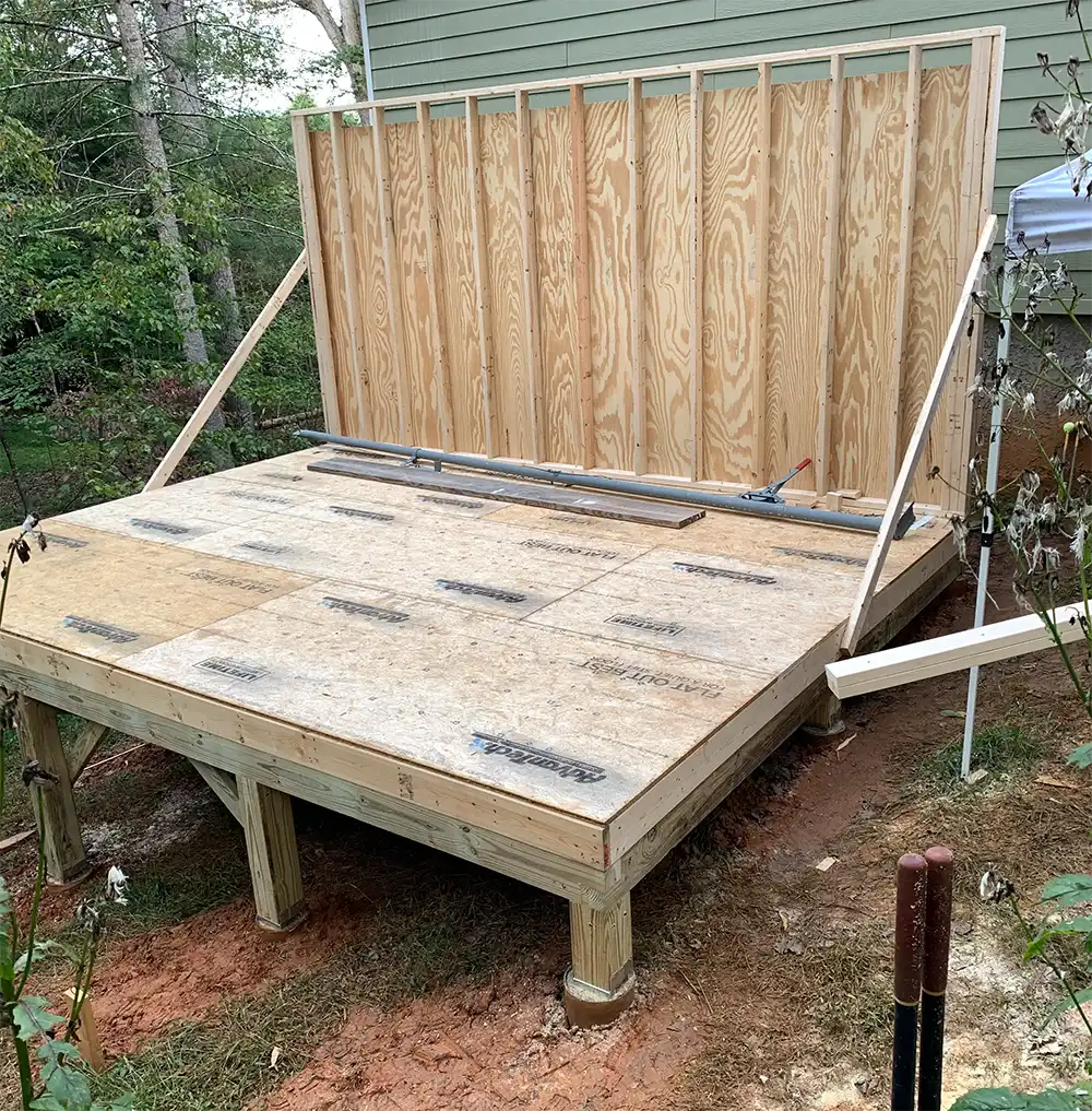 studio first wall up