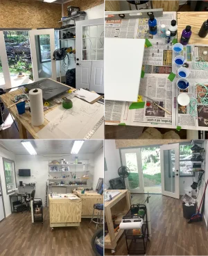first project being created inside new studio